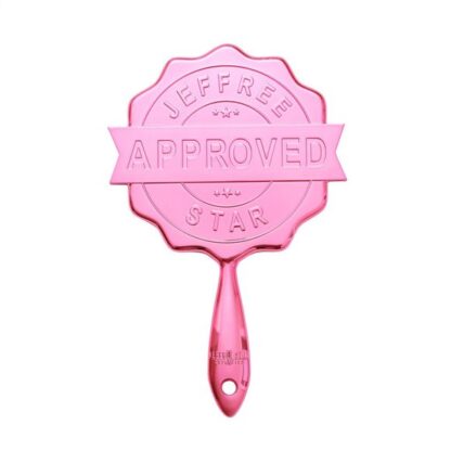 JEFFREE STAR HAND MIRRORS BABY PINK CHROME