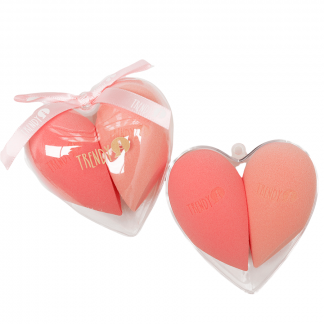 DÚO DE ESPONJAS CORAZÓN CON CASE - TRENDY