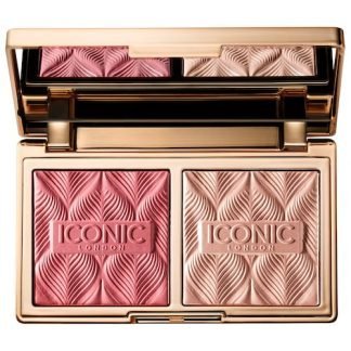 Iconic London Silk Glow Blush and Highlight Duo Rose Glow - rose