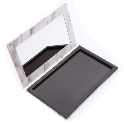 Allwon Paleta magnética de mármol vacío paleta de maquillaje con espejo para sombra de ojos lápiz labial Blush polvo (blanco)