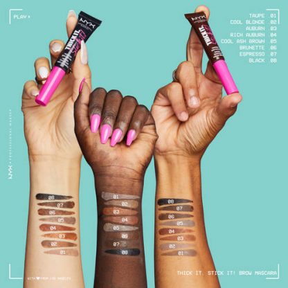NYX Professional Makeup Thick It. Stick It! Vegan Thickening Brow Gel Mascara - Imagen 4