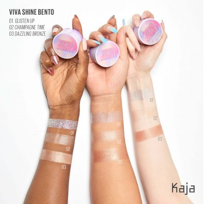 Kaja Viva Shine Bento All Over Highlighter Trio - Imagen 2