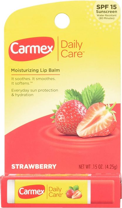 Carmex Moisturizing Strawberry Lip Balm Stick SPF15