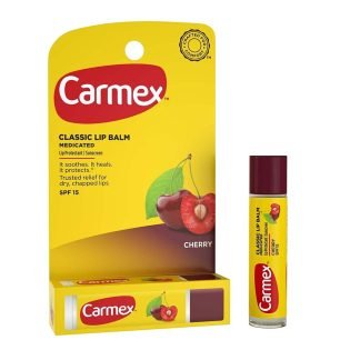 Carmex Daily Care Moisturizing Lip Balm Stick with SPF 15, Fresh Cherry