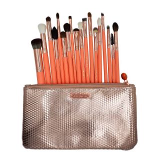 ATENEA PROFESIONAL KIT DE BROCHAS DE MAQUILLAJE CORAL LIFE X 18 PCS