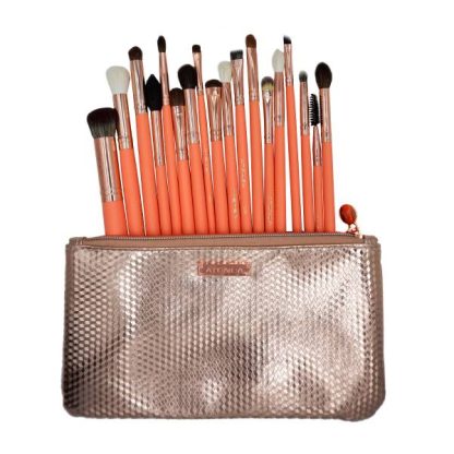 ATENEA PROFESIONAL KIT DE BROCHAS DE MAQUILLAJE CORAL LIFE X 18 PCS