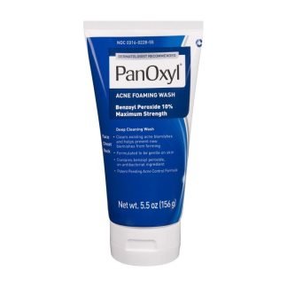 PanOxyl Acne Foaming Wash Benzoyl Peroxide 10% Maximum Strength Antimicrobial