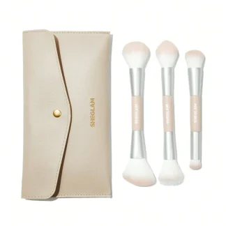 SHEGLAM GLAM 101 FACE ESSENTIALS BRUSH SET WITH BAG