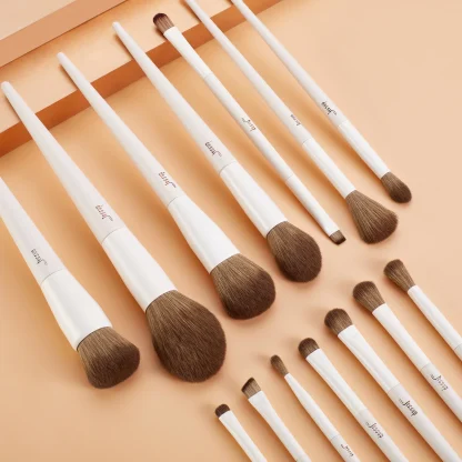 JESSUP BEAUTY Luxury Light Gray Comprehensive Eye and Face Brush Set 14pcs T329 - Imagen 2