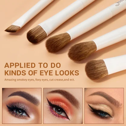 JESSUP BEAUTY Luxury Light Gray Comprehensive Eye and Face Brush Set 14pcs T329 - Imagen 6