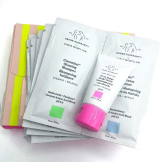 Drunk Elephant Happi TLC AHA Hair Scrub Set Marula Shampoo Conditioner Samples