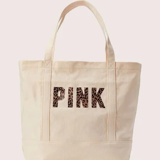 PINK Canvas Tote Bag