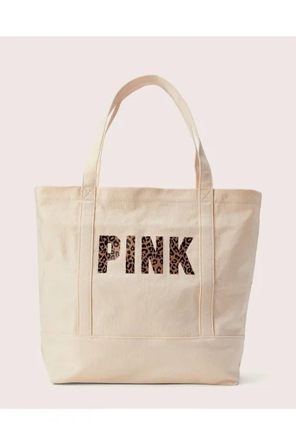 PINK Canvas Tote Bag