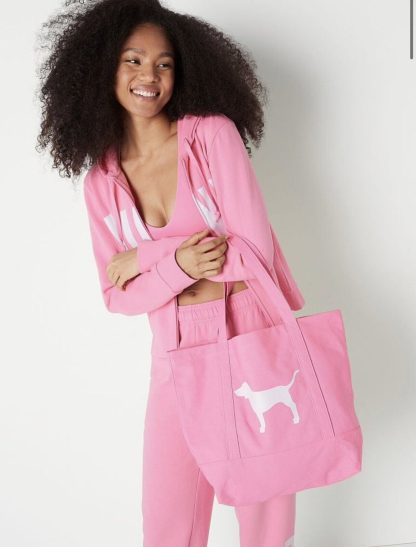 Victoria's Secret PINK CANVAS TOTE BAG Color Dreamy Pink NWT So Cute! Great Bag - Imagen 3