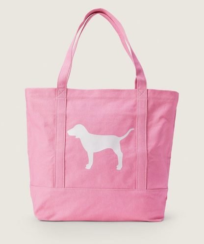 Victoria's Secret PINK CANVAS TOTE BAG Color Dreamy Pink NWT So Cute! Great Bag - Imagen 2