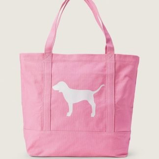 Victoria's Secret PINK CANVAS TOTE BAG Color Dreamy Pink NWT So Cute! Great Bag