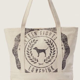 Victorias Secret PINK Beige Canvas Tote Everyday Bag