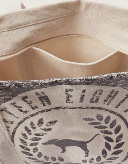 Victorias Secret PINK Beige Canvas Tote Everyday Bag - Imagen 3