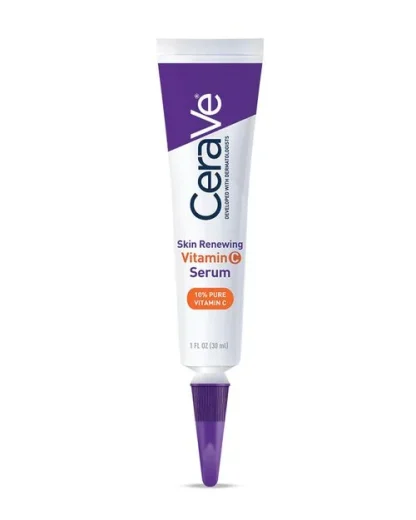 CeraVe Vitamin C Face Serum, Skin Brightening Serum with Hyaluronic Acid - Imagen 3