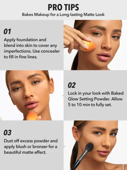 SHEGLAM  BAKED GLOW SETTING POWDER-LIGHT PINK - Imagen 4