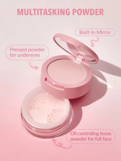 SHEGLAM INSTA-READY FACE & UNDER EYE SETTING POWDER DUO-BUBBLEGUM - Imagen 3