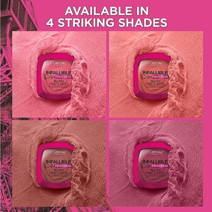 L'Oreal Paris Infallible Up to 24H Fresh Wear Soft Matte Blush, Blendable, Long-Lasting and Waterproo - Imagen 4