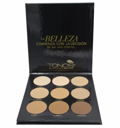 TONOS PALETA DE POLVOS COMPACTO DE MÁXIMO CUBRIMIENTO