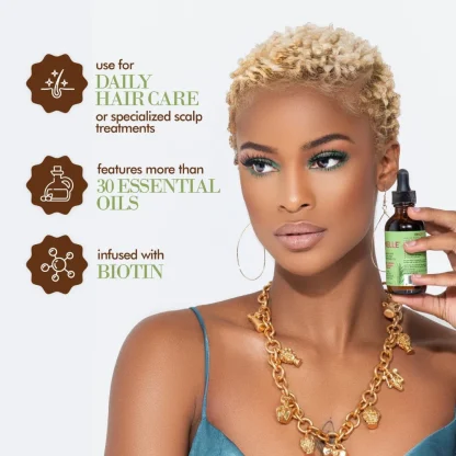 MIELLE ORGANICS Rosemary Mint Scalp & Hair Strengthening Oil 59ml - Imagen 3