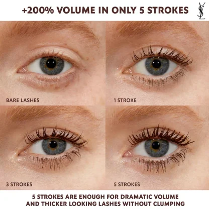 Yves Saint Laurent Lash Clash Extreme Volume Mascara MARRON YSL - Imagen 6