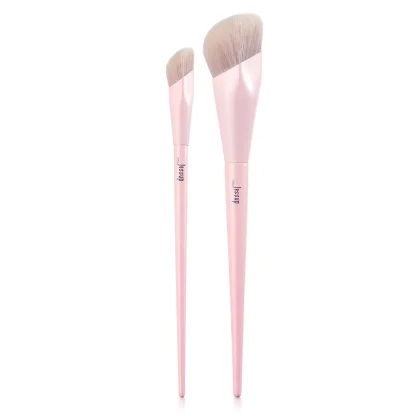 Jessup Crystal Pink Makeup Brushes Set Premium Vegan x 10 pc - Imagen 2