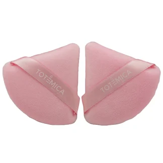 Esponjas Puff de Polvo Terciopelo Triangular Rosa Totémica x 2