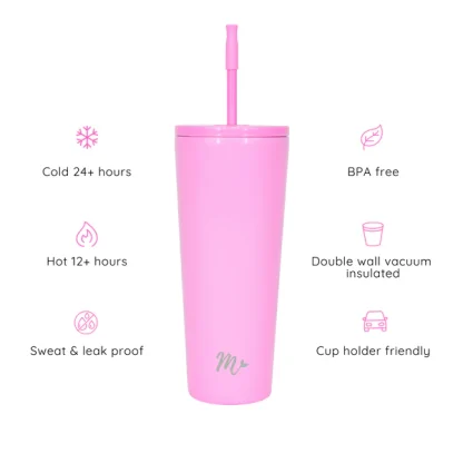 mermaidstraw 22oz Bubblegum Cup - Imagen 5