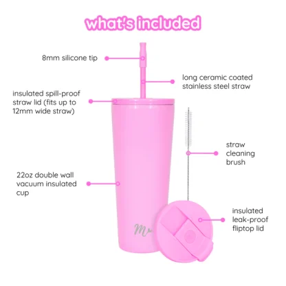 mermaidstraw 22oz Bubblegum Cup - Imagen 4