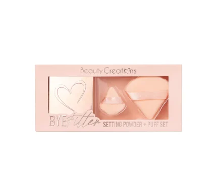 BEAUTY CREATION BYE FILTER SET DE POLVO FIJADOR + ESPONJA