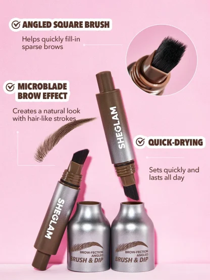 SHEGLAM  BROW-FECTION ANGLED BRUSH & DIP- - Imagen 4