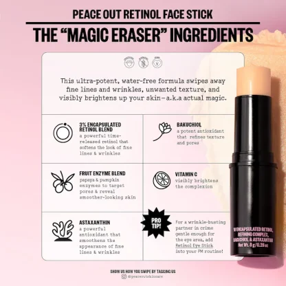 Peace Out Retinol Face Stick - Imagen 3