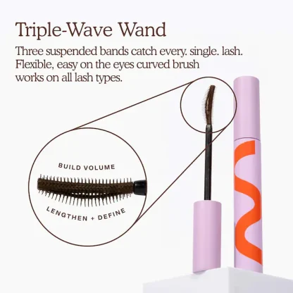 Tower 28 Beauty MakeWaves Lengthening + Volumizing Mascara Drift - rich espresso brown - Imagen 5