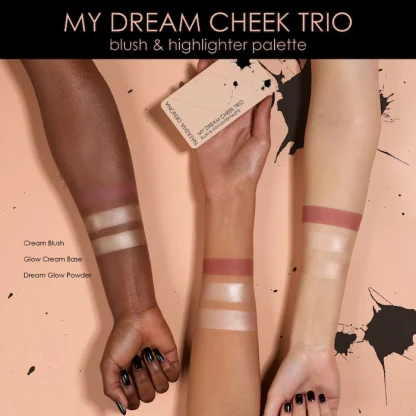 Natasha Denona My Dream Cheek Trio - Cream Blush, Glow Cream Base and Glow Powder Highlighter - Imagen 6