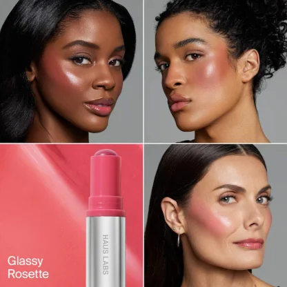 HAUS LABS BY LADY GAGA Color Fuse Longwear Hydrating Glassy Lip + Cheek Blush Balm Stick - Imagen 10