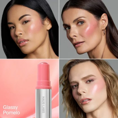 HAUS LABS BY LADY GAGA Color Fuse Longwear Hydrating Glassy Lip + Cheek Blush Balm Stick - Imagen 8