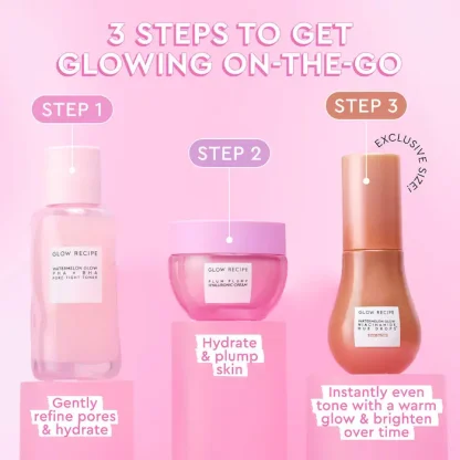 Glow Recipe Get Glowing With Me™ Kit by Katie Fang with Hue Drops Tinted Serum - Imagen 4
