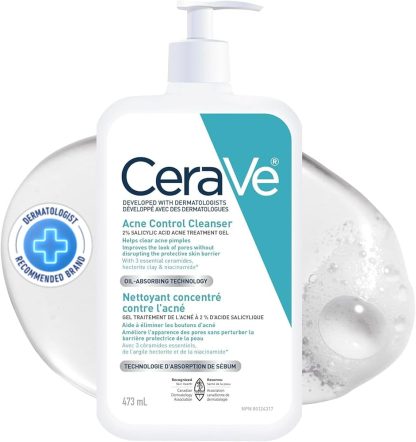 CeraVe Acne Control Face Cleanser with 2% Salicylic Acid 473ml
