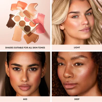 Iconic London Multi Use Cream Blusher Bronzer And Highlight Face Palette - Imagen 4