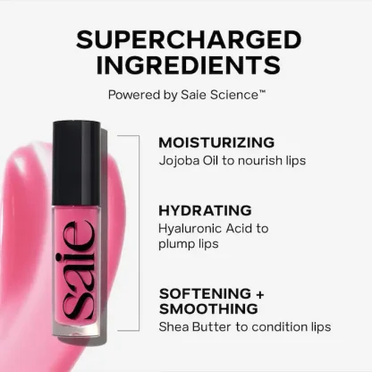 Saie Glossybounce™ High-Shine Hydrating Lip Gloss Oil - Imagen 2