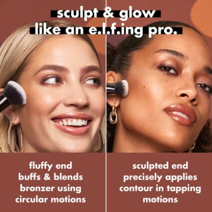 ELF Liquid Bronzer & Contour Duo Brush - Imagen 4