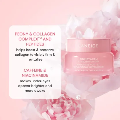 LANEIGE Bouncy & Firm Eye Brightening Sleeping Mask with Peony + Collagen Complex™ - Imagen 5