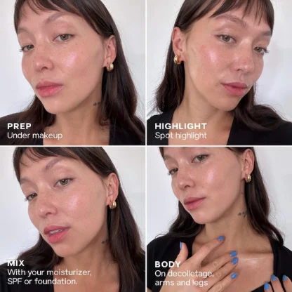Saie  Glowy Super Gel Lightweight Dewy Multipurpose Illuminator - Imagen 4