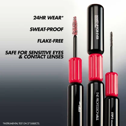 MAKE UP FOR EVER  The Professionall 24HR Double-Ended Lifting & Volumizing Mascara Black - Imagen 2