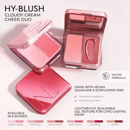 NATASHA DENONA  Hy-Blush Cloudy Cream Cheek Duo - Imagen 6