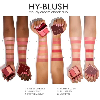 NATASHA DENONA  Hy-Blush Cloudy Cream Cheek Duo - Imagen 4